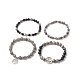 Ensembles de bracelets extensibles en pierres précieuses BJEW-JB09282-4