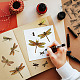 GLOBLELAND Dragonfly Clear Stamps for DIY Scrapbooking Insect Dragonfly Silicone Stamp Seals Transparent Stamps for Cards Making Photo Album Journal Home Decoration 6.3×4.33inch DIY-WH0448-0488-2