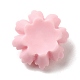 オペーク樹脂カボション  3 Dの花  ピンク  11.5x6.5mm RESI-C036-02C-2