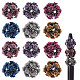 12 шт. 6-х цветные бусины из полимерной глины ручной работы со стразами CLAY-PH0002-08-1