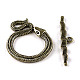 Tibetan Style Snake Toggle Clasps X-TIBE-A5836-AB-NR-1
