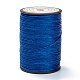 ラウンドワックスポリエステル糸ストリング  マイクロマクラメコード  ツイストコード  革縫い用  ミディアムブルー  0.65mm  約87.48ヤード（80m）/ロール YC-D004-02D-026-1