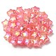 UV Plating Transparent Crackle Acrylic Beads OACR-P010-09D-1