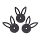 Puレザーバニー生地ビーズ  ウサギの頭部  ブラック  48x34x1.5mm  穴：1.5mm FIND-T020-058-1