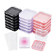 24 шт. двухцветных пластиковых ящиков для инструментов для дизайна ногтей&nbsp;DIY-PH0034-10-6