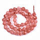 Chapelets de perles en verre de quartz de cerise G-S368-016B-2