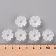 Transparent Frosted Acrylic Bead Caps MACR-S371-04A-701-4