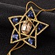 Звезда длинные регулируемые сплав горный хрусталь Lariat ожерелья NJEW-F193-K02-G-2