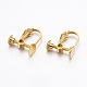 Brass Clip-on Earring Findings KK-K225-14-G-1