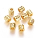 Brass Micro Pave Cubic Zirconia Beads ZIRC-G166-41G-1