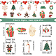 SUNNYCLUE 1 Box 56Pcs 16 Styles Christmas Charms Bulk Winter Snowflake Snowman Tree Candy Cane Gingerbread Man Enamel Charms for Jewelry Making Charms Findings DIY Necklace Earring Adults Craft ENAM-SC0003-73-2
