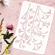 FINGERINSPIRE 4 pcs Falling Cherry Vine Painting Stencil 8.3x11.7inch Reusable Weeping Cherry with Butterfly Pattern Drawing Template Spring Flower Vine Stencil for Painting on Wood DIY-WH0394-0045-3