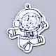 宇宙飛行士のアップリケ  機械刺繍布地手縫い/アイロンワッペン  マスクと衣装のアクセサリー  雪  64.5x50x1.5mm DIY-S041-024-2