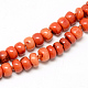 Colliers de milti-brins avec perles en corail naturel teint NJEW-T003-29-2