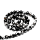 Chapelets de perles rondes en agate naturelle à facettes G-E318B-4mm-09-2