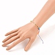 Bracelets de perles de nylon tressés réglables BJEW-JB05594-02-4