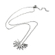 304 Halsketten mit Anhänger aus Edelstahl für Damen NJEW-D064-01P-1