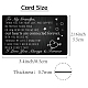 Rechteck 201 kundenspezifische leere Thermotransfer-Geldbörsenkarte aus Edelstahl DIY-WH0252-012-2