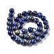 Lapis lazuli naturales hebras de perlas redondas X-G-E262-01-10mm-5