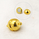 2 fermoirs magnétiques bracelet ronde en laiton -hole KK-M061-10mm-G-2