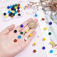 Arricraft 48 pièces 8 couleurs perles de verre dépoli faites à la main GLAA-AR0001-24-3