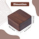 Деревянный магнитный подарочный футляр для хранения запонок для ювелирных изделий CON-WH0095-78B-2