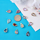 Cheriswelry 48pcs 8 couleurs pendentifs en strass en résine à facettes RESI-CW0001-18-7