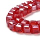 Electroplate Glass Beads Strands EGLA-D018-6x6mm-27-3