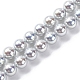 УФ-покрытие перламутровые стеклянные жемчужные бусины нити GLAA-F128-01A-T12-1