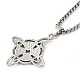 201 Stainless Steel Pendant Necklaces NJEW-G118-02AS-2