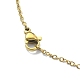 Rechteckige Halskette mit Anhänger aus Glasperlen und Kreuz und Herz NJEW-MZ00015-02-3