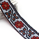 Rubans plats en polyester brodés de style ethnique PW-WG39693-06-1
