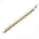 201 Stainless Steel Byzantine Chain Bracelet for Men Women BJEW-S057-88A-2