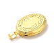 Acumular colgantes medallón de latón chapado KK-I688-06G-3