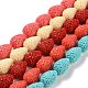 Dyed Synthetical Coral Teardrop Shaped Carved Flower Bud Beads Strands CORA-L009-M-1