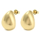 Boucles d'oreilles en forme de larme en laiton plaqué en rack EJEW-P242-03G-1
