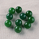 Perles naturelles de balle ronde en jade de Malaisie G-I174-16mm-10-2
