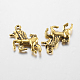 Antique Golden Alloy Unicorn Pendants X-PALLOY-EA9702Y-AG-NF-2