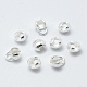925 Sterling Silber Perle Spitzen Knoten Abdeckungen X-STER-G027-25S-1