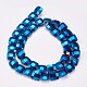 Electroplated Non-magnetic Synthetic Hematite Beads Strands G-P367-A04-2