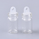 ガラス瓶のペンダントの装飾  ウィッシングボトル  プラスチックプラグ付き  透明  24.5x10mm  穴：2mm  容量：1ml（0.03液量オンス） X-CON-T001-001-1