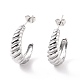 304 Stainless Steel Croissant Stud Earrings for Women EJEW-F280-08P-1
