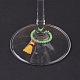 Natura Green Aventurine Wine Glass Charms AJEW-JO00167-04-2