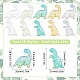 SUNNYCLUE 1 Box 20Pcs Dinosaur Charms Dino Charms Cartoon Animal T-rex Charm Transparent Glitter Powder Acrylic Charm for Jewelry Making Charms Gradient Color Earrings Necklace Bracelets DIY Craft MACR-SC0001-08-2