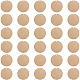 Benecreat 30 pz forma rotonda piatta ottone ciondoli vuoti timbratura spazi vuoti per bracciale orecchini pendenti con ciondoli medagliette per cani - 25 mm di diametro KK-BC0003-04AB-3
