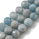 Chapelets de perles en aigue-marine naturelle G-E561-25-8mm-01-1