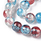 Chapelets de perles en verre craquelé peint DGLA-R053-05I-3