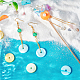 PandaHall Elite 120Pcs 6 Colors Dyed Natural Shell Beads SHEL-PH0001-23-8