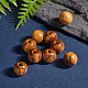 Perles en bois naturel de couleur originale TB611Y-10mm-LF-5
