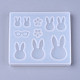 Conejito tema moldes de silicona X-DIY-L014-13-2